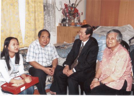 The Commissioner visiting households to express thanks for co-operation.