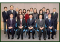 Mr H W Fung, Commissioner (second from left, front row) and colleagues of the Department, with Mr Xie Fu-zhan, Commissioner of the National Bureau of Statistics of China (centre, front row), during his visit to the Department in March 2008.