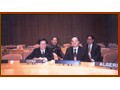 An Assistant Commissioner (right, front row) attending the “33rd Session of the United Nations Statistical Commission” in New York, USA, in March 2002. 