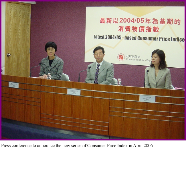 Press conference to announce the new series of Consumer Price Index in April 2006.