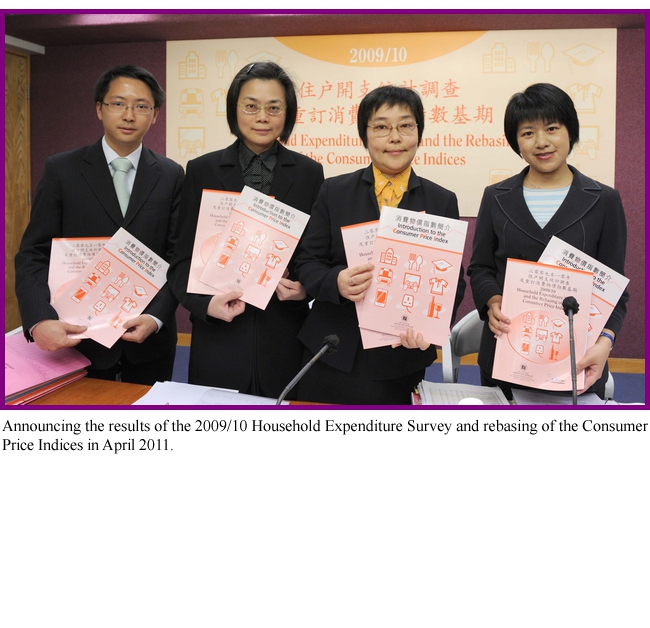 Announcing the results of the 2009/10 Household Expenditure Survey and rebasing of the Consumer Price Indices in April 2011.