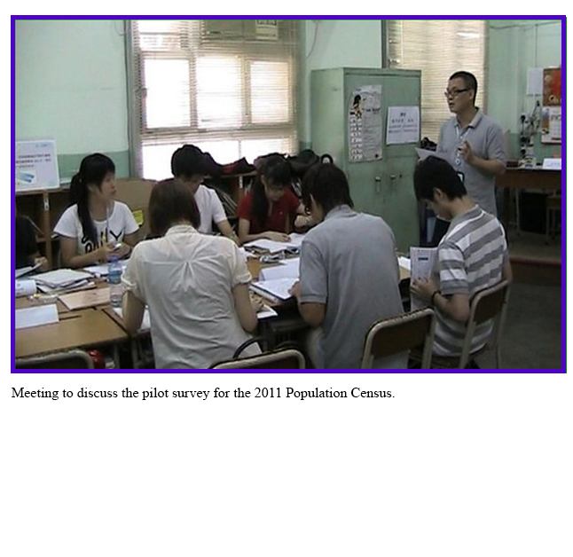 Meeting to discuss the pilot survey for the 2011 Population Census.