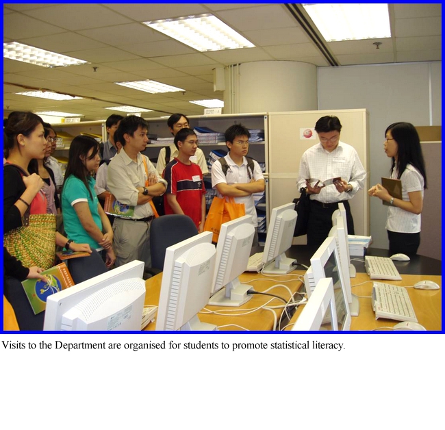 Visits to the Department are organised for students to promote statistical literacy.