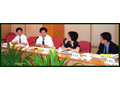 C&SD’s delegation led by an Assistant Commissioner (second from right) visiting the Statistical Bureau of Guangdong Province, China, to discuss the socio-economic statistics of the Pearl River Delta region in August 2002.