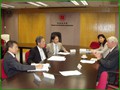 Mr H W Fung, Commissioner (second from left), discussing with Mr Michael Ward of the Asian Development Bank (right), on methodological issues relating to the International Comparison Program in October 2007.