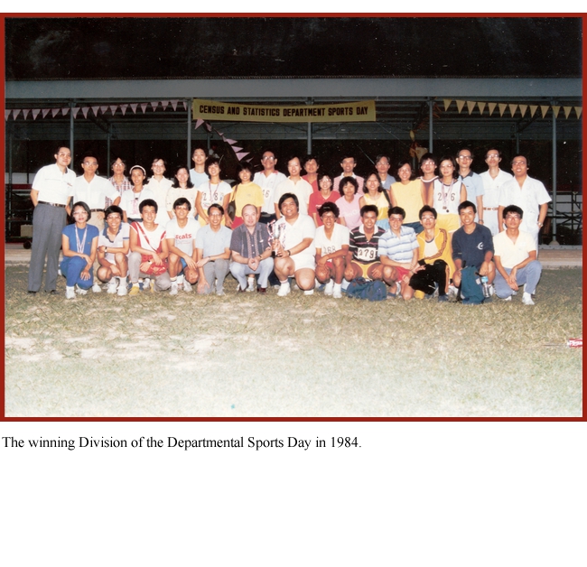 The winning Division of the Departmental Sports Day in 1984.
