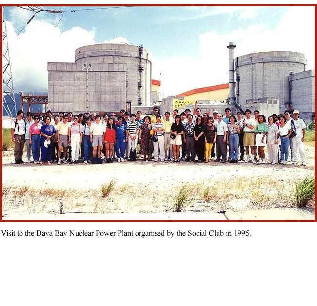 Visit to the Daya Bay Nuclear Power Plant organised by the Social Club in 1995.