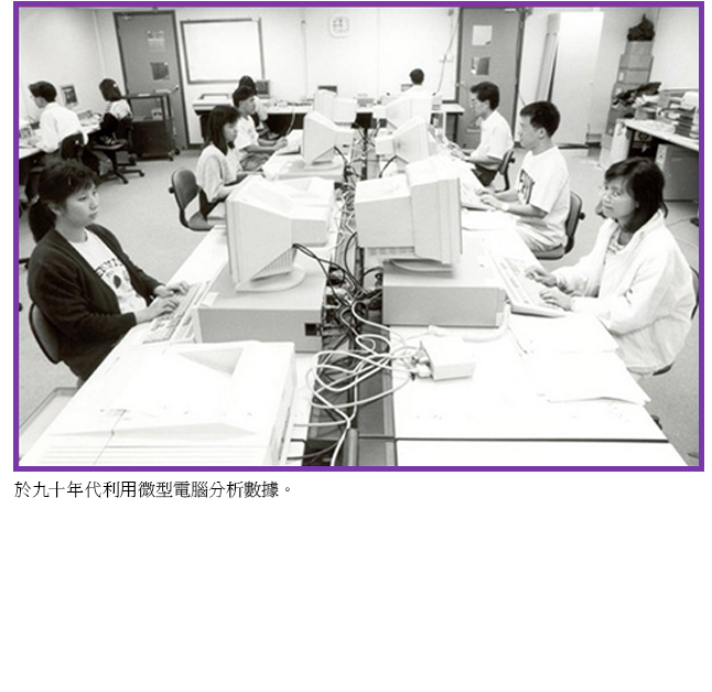 於九十年代利用微型電腦分析數據。